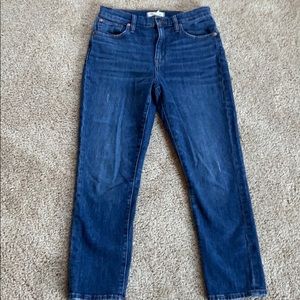 Madewell high rise crop boyfriend jeans